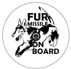 Fur Missile On Board Belgian Malinois White Spare Tire Cover