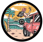 Girl On A Beach Spare Tire Cover