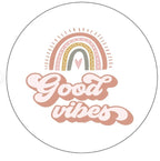 Good Vibes Rainbow White Spare Tire Cover