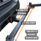 Swing Away Hitch Cargo Carrier & Bike Rack for SUVs, Trucks & RVs | rucRak GUNNY