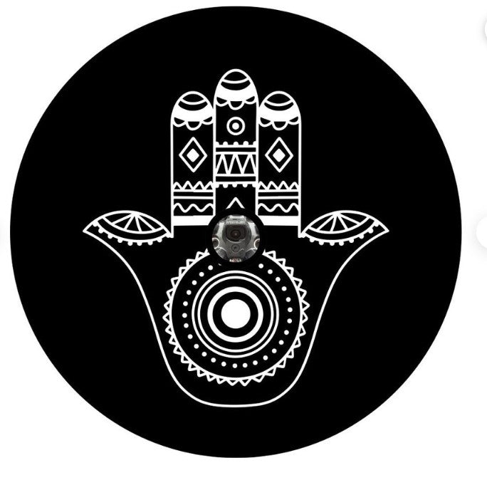 Hamso Hand Yoga Spirituality Om  Spare Tire Cover