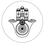 Hamso Hand Yoga Spirituality Om White Spare Tire Cover