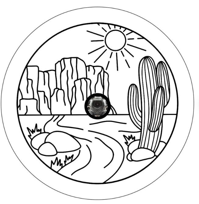 Hanging Out In The Desert White Spare Tire Cover