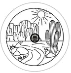 Hanging Out In The Desert White Spare Tire Cover