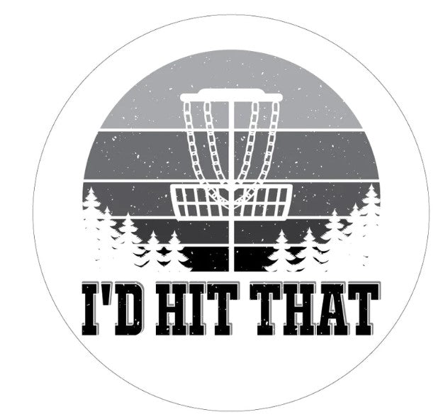 I'd Hit That Disc Golf White Spare Tire Cover
