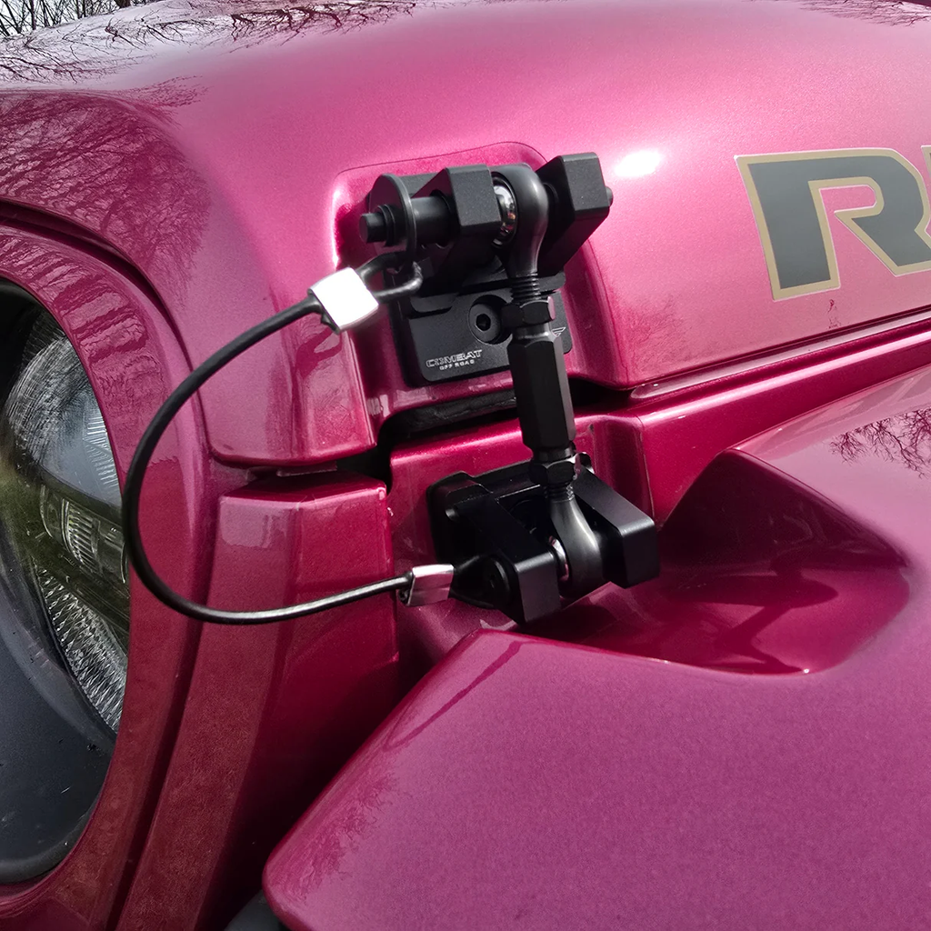 JK/JL/JT Billet Aluminum Hood Latch Set - Black Out Series