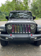 Platinum Rainbow Cheetah Print Grille Insert