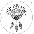 Keep Dreaming Dream Catcher White Spare Tire Cover