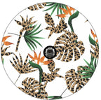 Leopard Bird Of Paradise Flower Spare Tire Cover