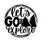 Let's Go Explore White Spare Tire Cover