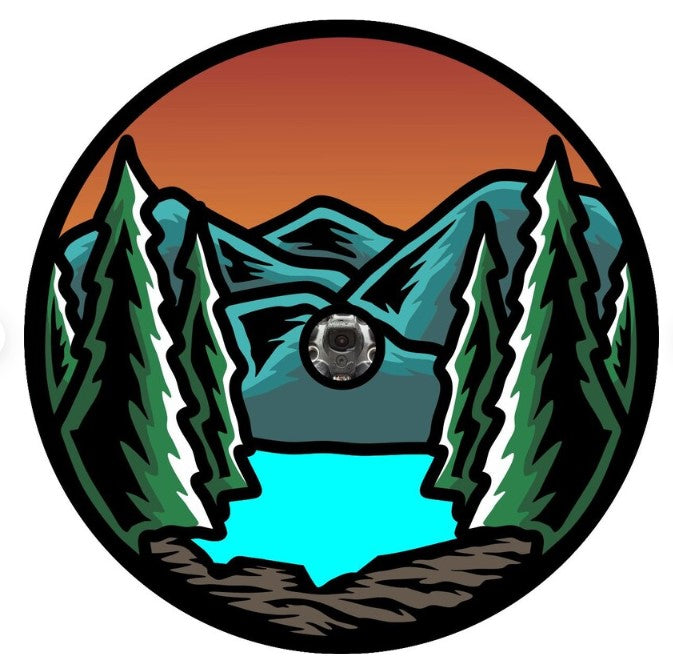 Lost In The Woods At Sunset Spare Tire Cover