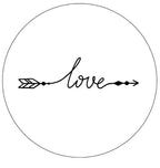 Love Arrow White Spare Tire Cover