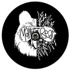 Mama Bear Sunglasses With Flowers Spare Tire Cover