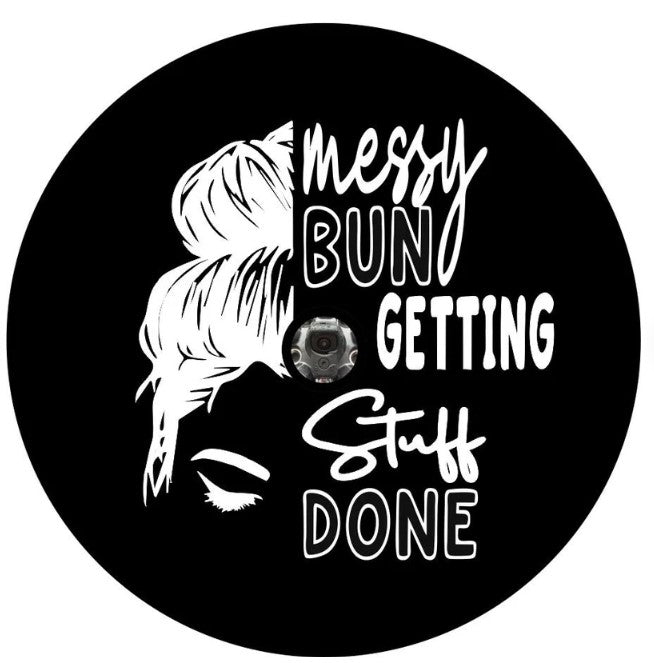 Messy Bun Getting Stuff Done (Any Color) Spare Tire Cover