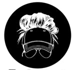 Messy Bun In Baseball Cap With Sunglasses (Any Color) Spare Tire Cover