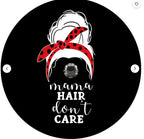 Messy Bun Mama Hair Don't Care (Any Color) Spare Tire Cover