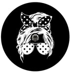 Messy Bun Polka Dot Sunglasses (Any Color) Spare Tire Cover
