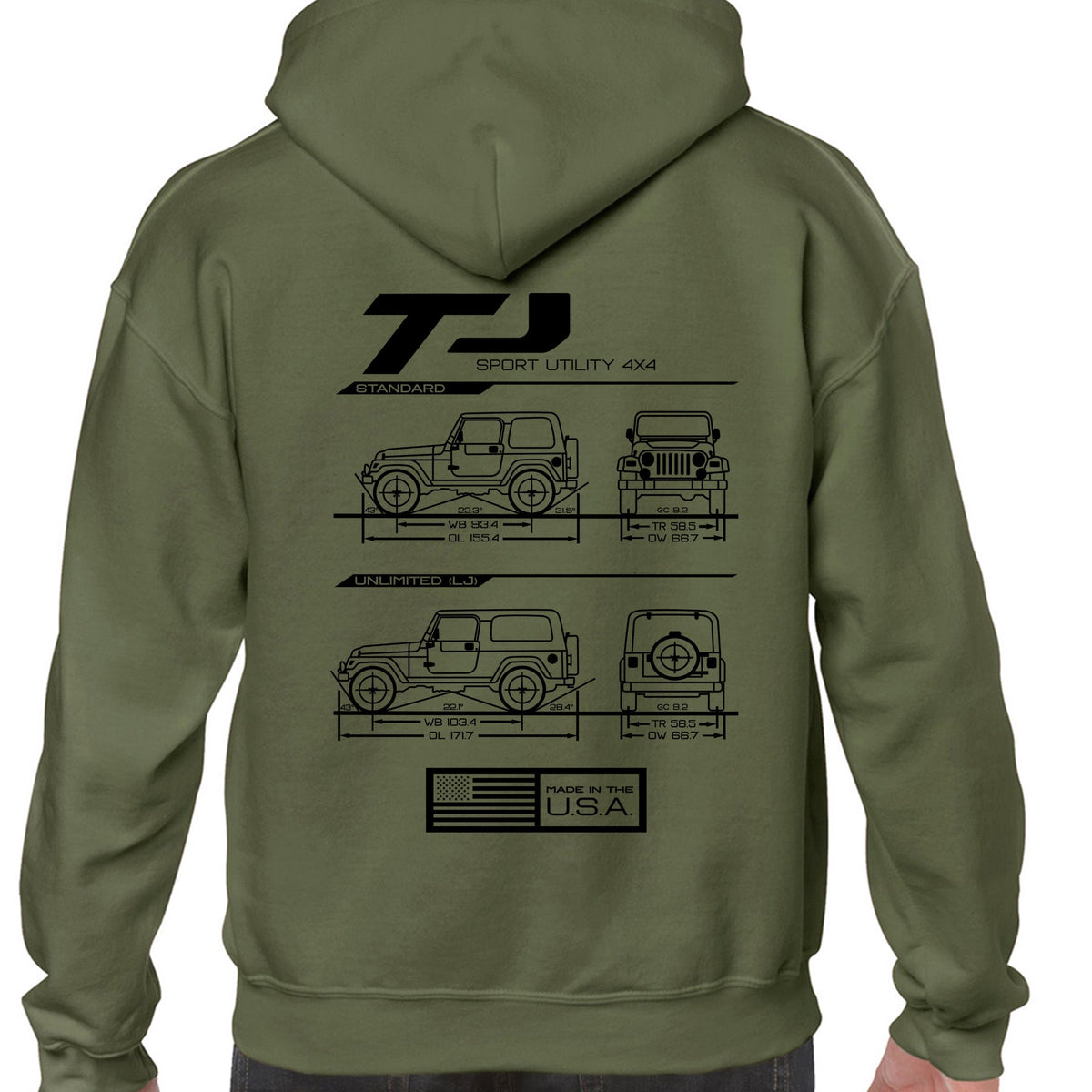TJ/LJ Blueprint Pullover Hoodie