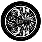 Moon Phase Around The Sun Spare Tire Cover