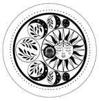 Moon Phase Around The Sun White Spare Tire Cover