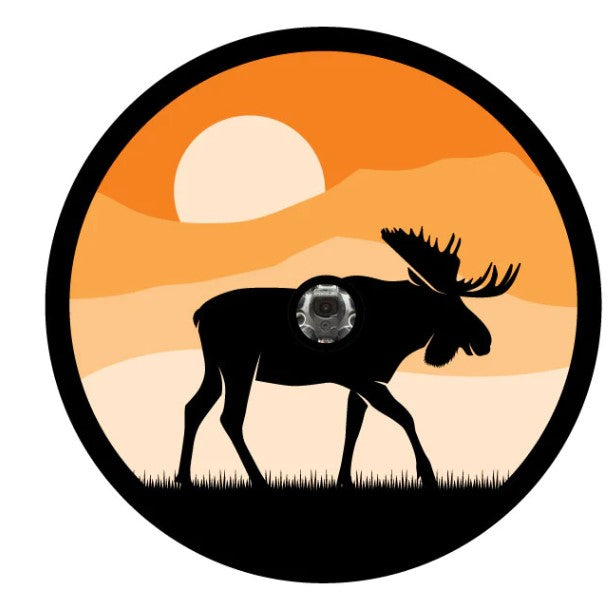 Moose & Mountain Silhouette Spare Tire Cover