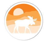 Moose & Mountain Silhouette White Spare Tire Cover