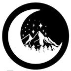 Mountain Inside The Crescent Moon (Any Color) Spare Tire Cover