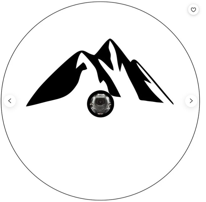 Mountains White (Any Color) Spare Tire Cover