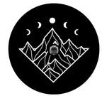 Mountains With Moon Phases Spare Tire Cover
