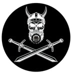 Nordic Viking Warrior Skull & Swords Spare Tire Cover