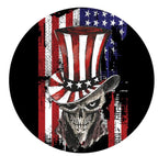 Patriot Skull American Flag Spare Tire Cover