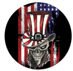 Patriot Skull American Flag Spare Tire Cover