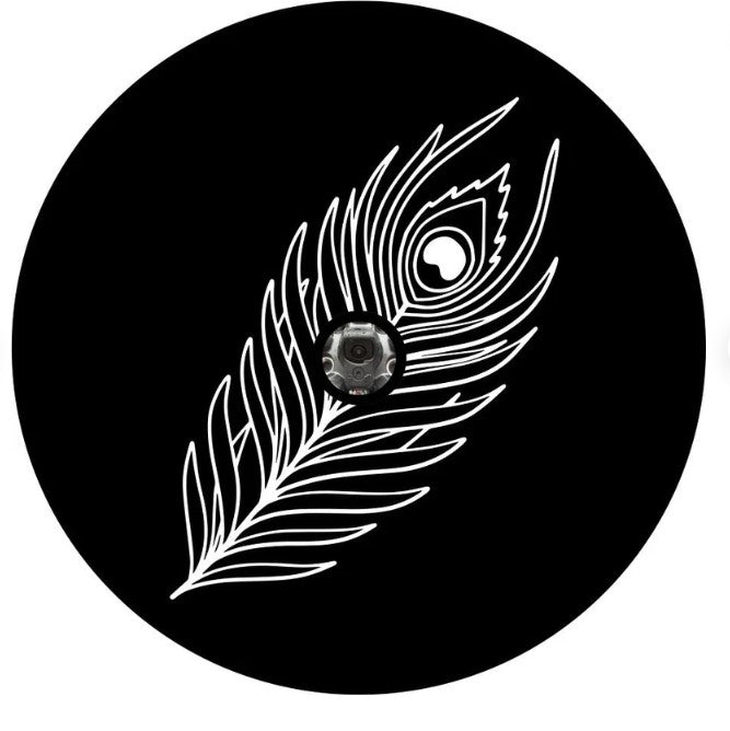 Peacock Feather Spare Tire Cover