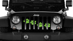 Puppy Paw Prints Green Diagonal Grille Insert