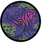 Purple Leopard Floral Print Spare Tire Cover