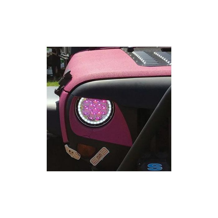 Jeep JK/CJ/TJ 7 Inch Spider Eye Headlights w/White DRL Halo and RGB Accent Backlighting