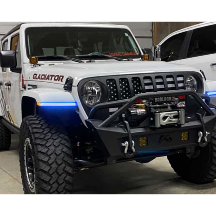 Jeep Wrangler JL/Gladiator JT Slim DRL Sahara/Overland Fender Chop Kit with RGB