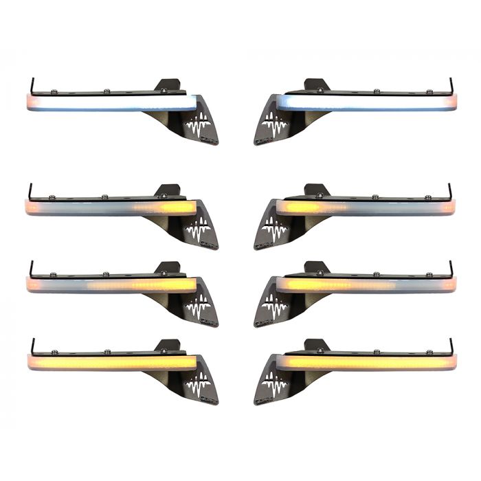 Jeep Wrangler JL/Gladiator JT Slim DRL Sahara/Overland Fender Chop Kit with RGB