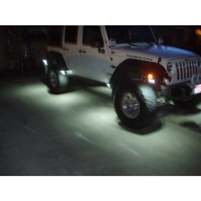 LED Rock Lights 4 Pods Kit White