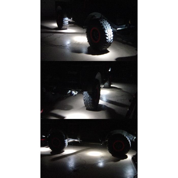 LED Rock Lights 4 Pods Kit White