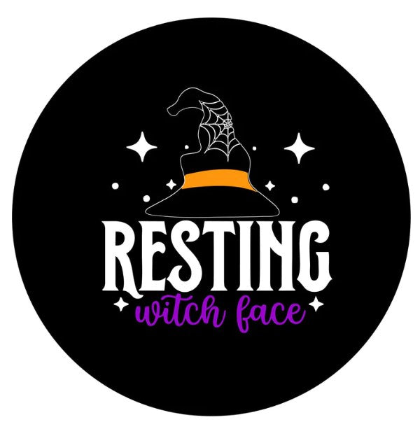 Resting Witch Face Spare Tire Cover