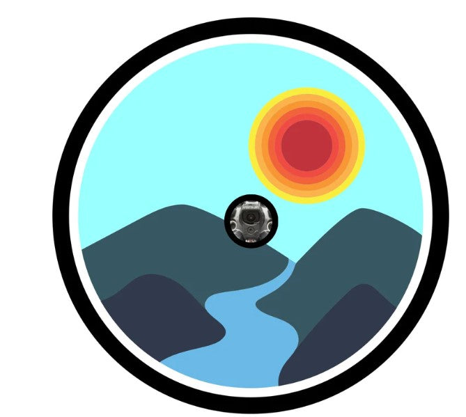 River Flowing In The Mountains Spare Tire Cover