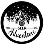 Seek Adventure Mountains & Arrow Spare Tire Cover