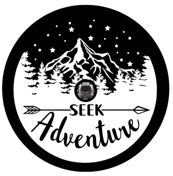 Seek Adventure Mountains & Arrow Spare Tire Cover