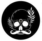Skull With Mustache Spare Tire Cover