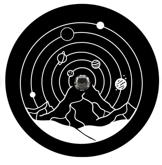 Solar System Around The Mountains Spare Tire Cover