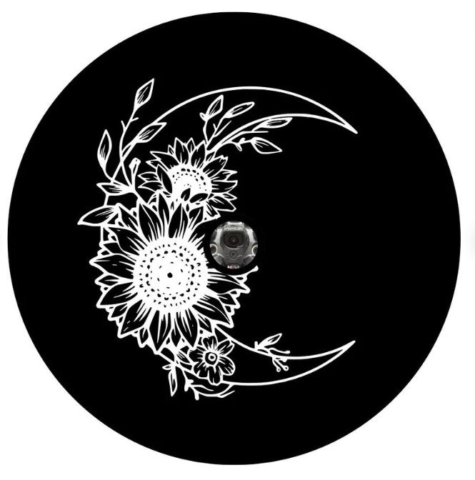Sunflower Moon Spare Tire Cover