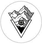 Triangle Mountain White Spare Tire Cover