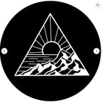 Triangle Sunrise Beach Waves With Mountains Spare Tire Cover