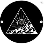 Triangle Sunrise Beach Waves With Mountains Spare Tire Cover